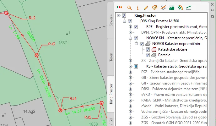 Uporaba podatkov o parcelah pri načrtovanju